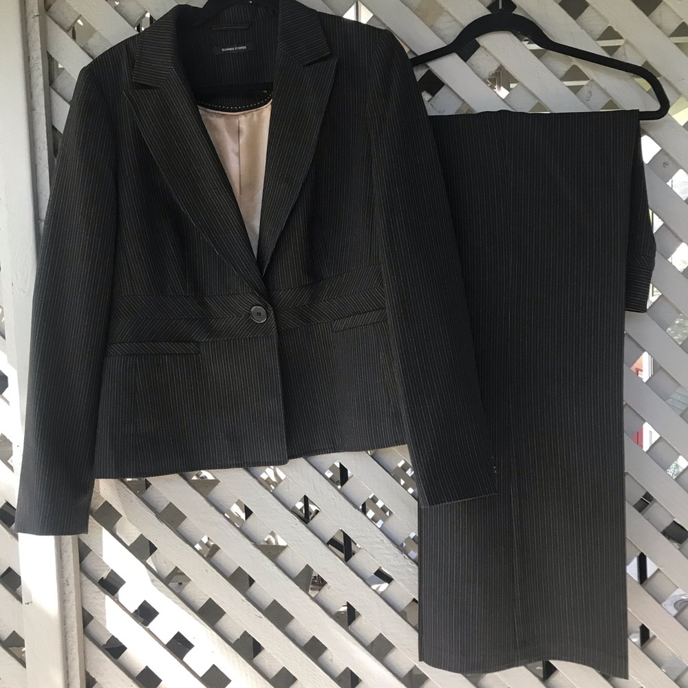 Expressing Brown Pinstripe Suit